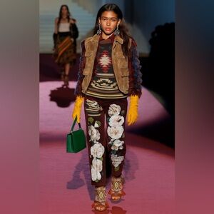 Shabby Chic Bohemian Floral Pants